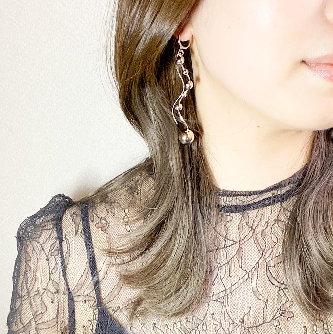 シルバースパイラル イヤリング/ピアス