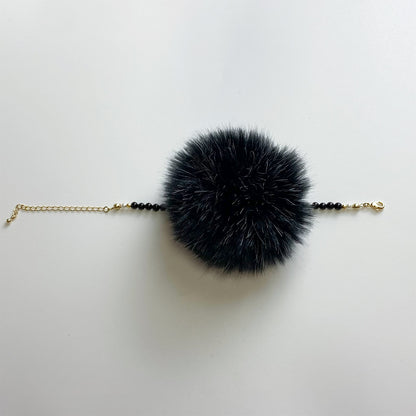 ブラックファーブレスレット画像_1