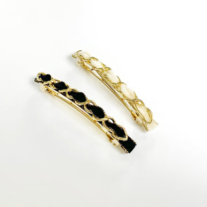 チェーンバレッタ ホワイト・ブラック