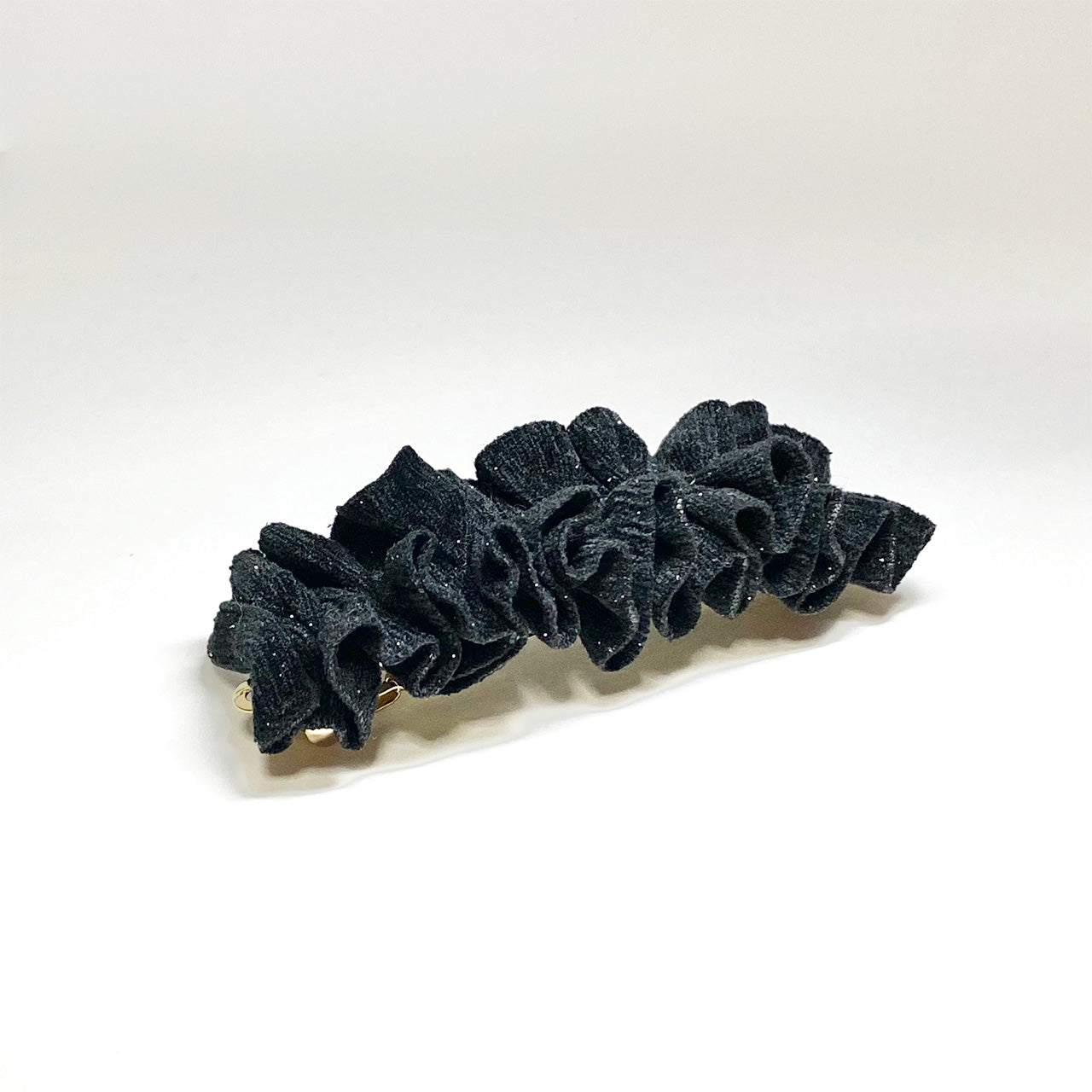 ベロア-フリルバレッタ画像_1