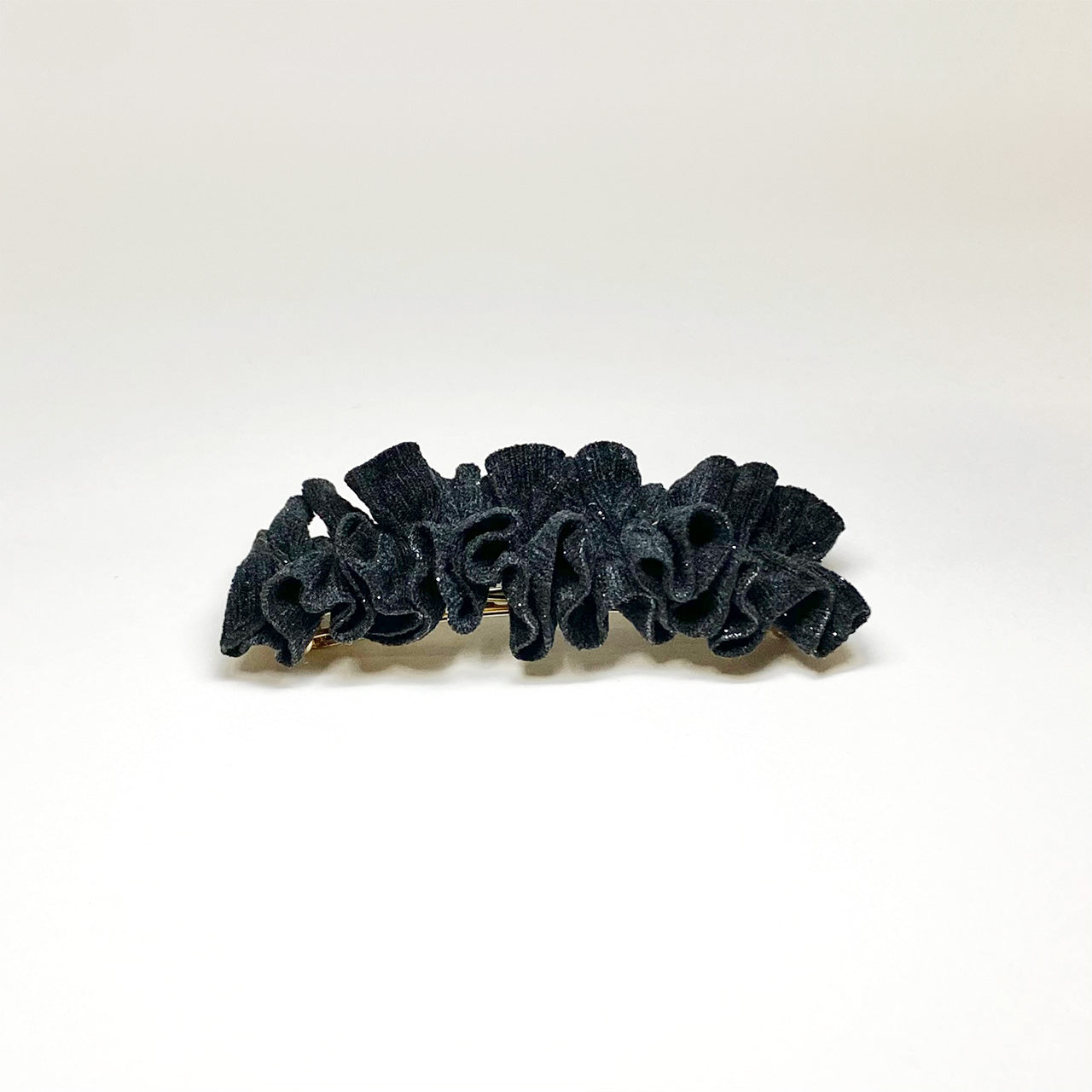 ベロア-フリルバレッタ画像_2