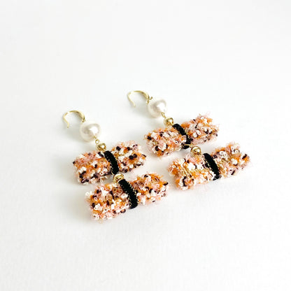 フリンジリボンピアス画像