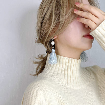 シルバータッセル イヤリング着装画像_2