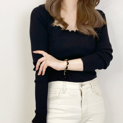 ベロアチェーンブレスレット着装画像_2